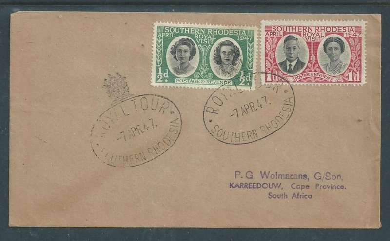 Southern Rhodesia,, ROYAL TOUR SOUTHERN RHODESIA 7 APR 47 > KARREEDOUW S.Africa