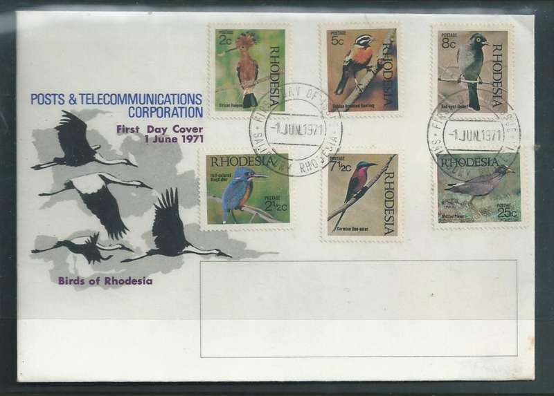 Rhodesia, Birds, First Day Cover, SALISBURY 1 JUN 71, c.d.s.,
