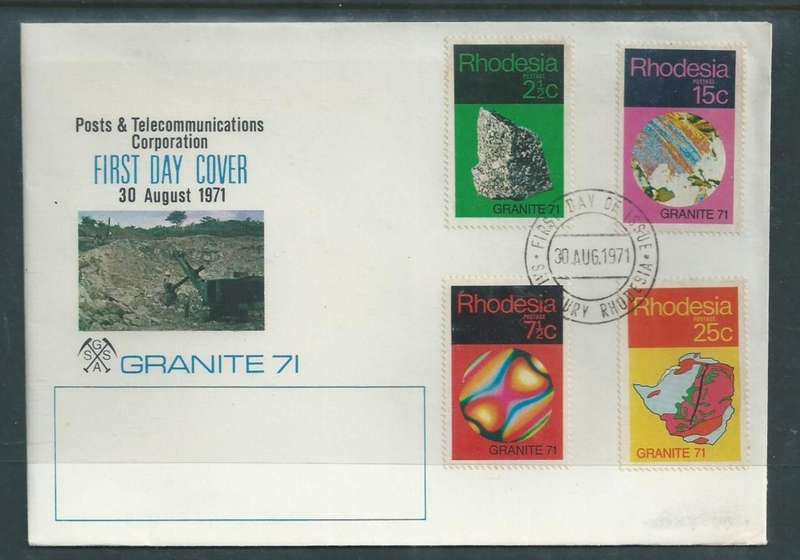 Rhodesia, Granite, First Day Cover, SALISBURY 30 AUG 1971, c.d.s.