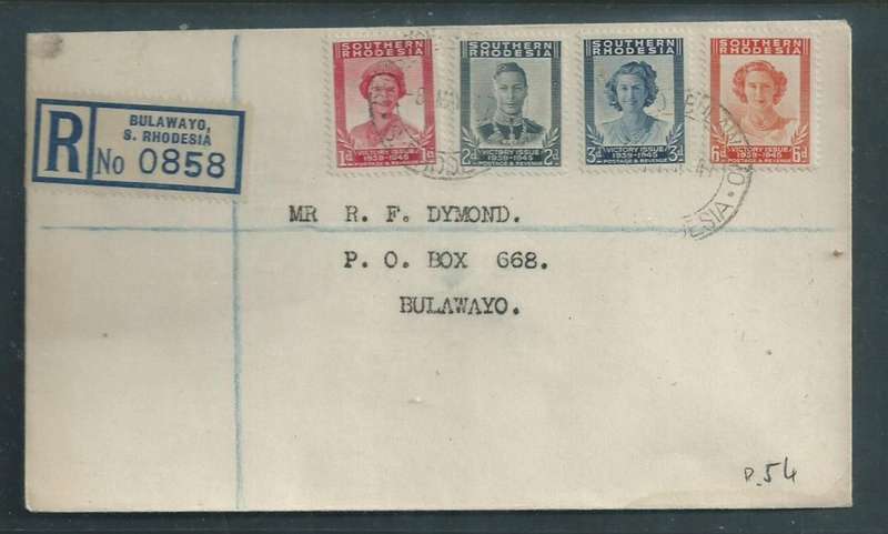 Rhodesia, Victory, First Day Cover, BULAWAYO Y 8 MAY 47, c.d.s.