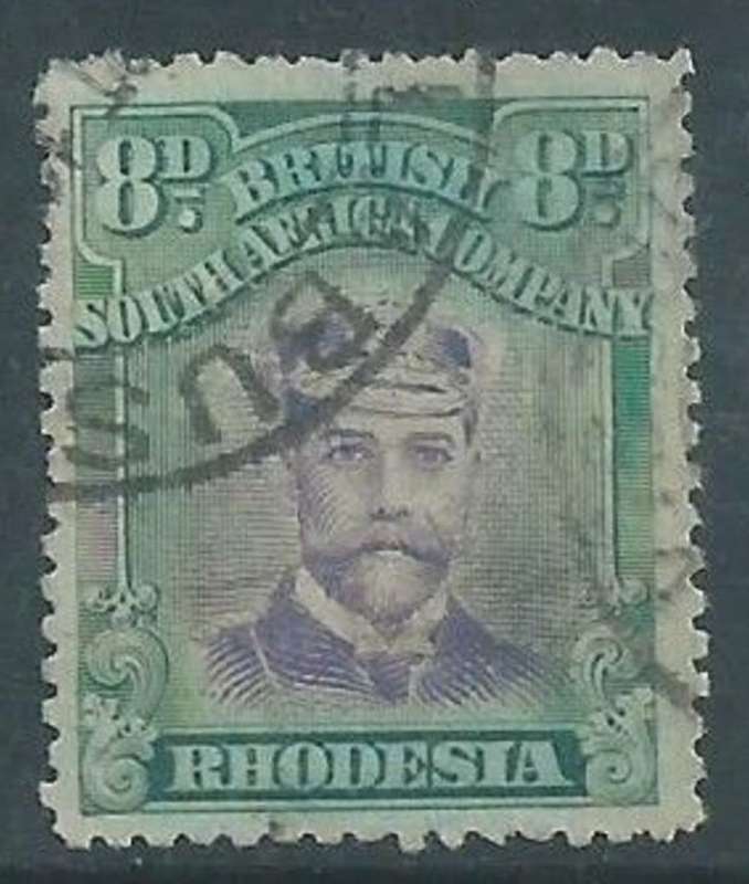 Southern Rhodesia / B.S.A.Co, GVR, Admiral, 1913, 8d, Die II, perf 15, used