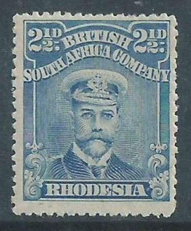 Southern Rhodesia / B.S.A.Co, GVR, Admiral, 1913, 2 1/2d, perf 15 MH *
