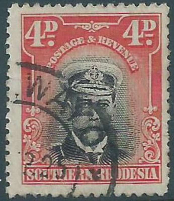 Southern Rhodesia, GVR, 1924, 4d, used