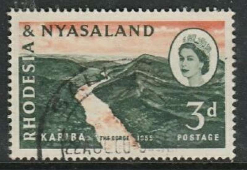 Rhodesia + Nyasaland, 1960, Kariba Dam Opening, 3d, Gorge Flaw, used