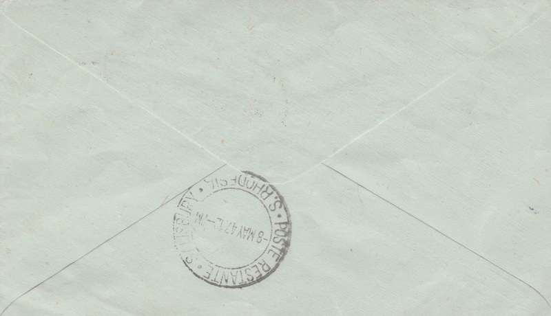 Rhodesia, First Day Cover, Victory, SALISBURY 8 MAY 47 > SALIBURY POSTE RESTANTE