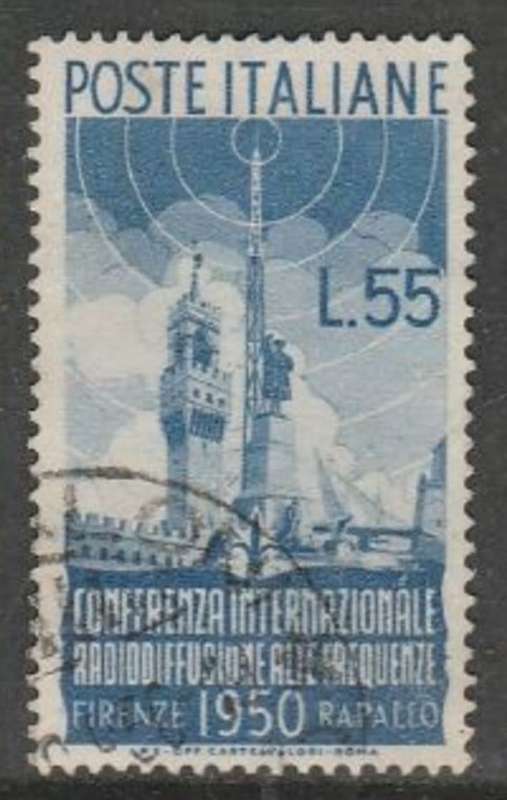 Italy, 1950, International Radio Conference, Lire 55, used