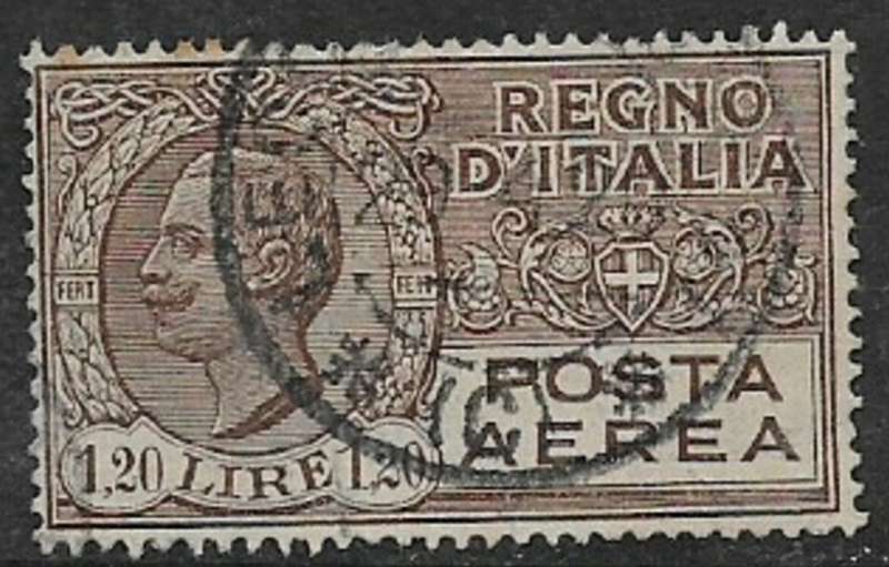 Italy, 1926, Air Mail, 1 Lire 20, brown, used