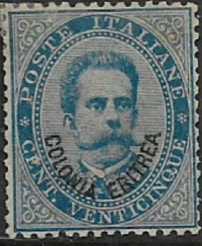 Eritrea, 1893, 25 cents blue, MH *, gum tone
