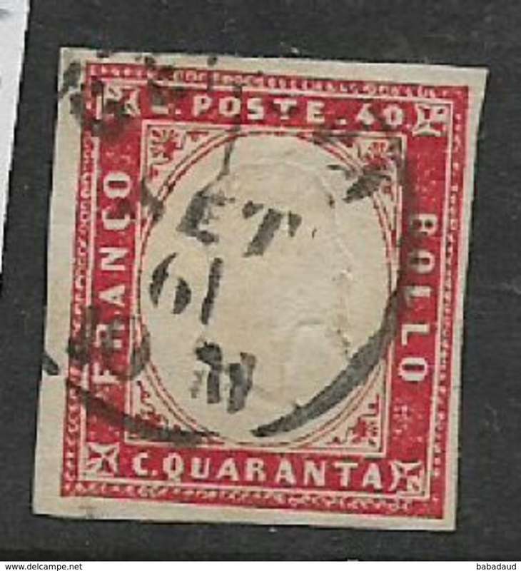 Italy, Sardinia, 40 cents, carmine, c.d.s. used