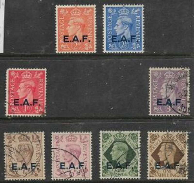 British Occupation of Italian Colonies, 1943, E.A.F. (Somalia) 1d, 3d - 1/ MH *, 2, 2 1/2 used