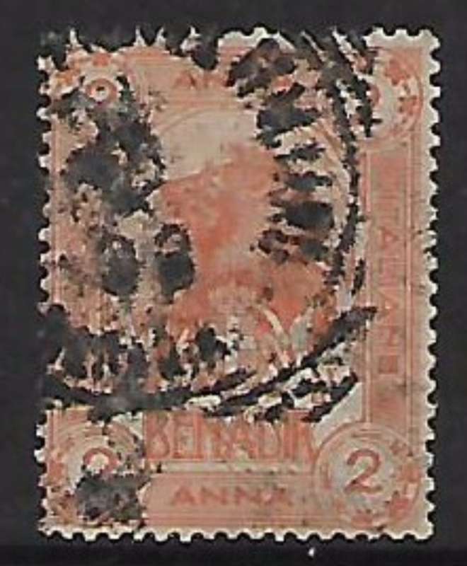 Italian Somalia, Benadir, 1903, 2 annas orange, used