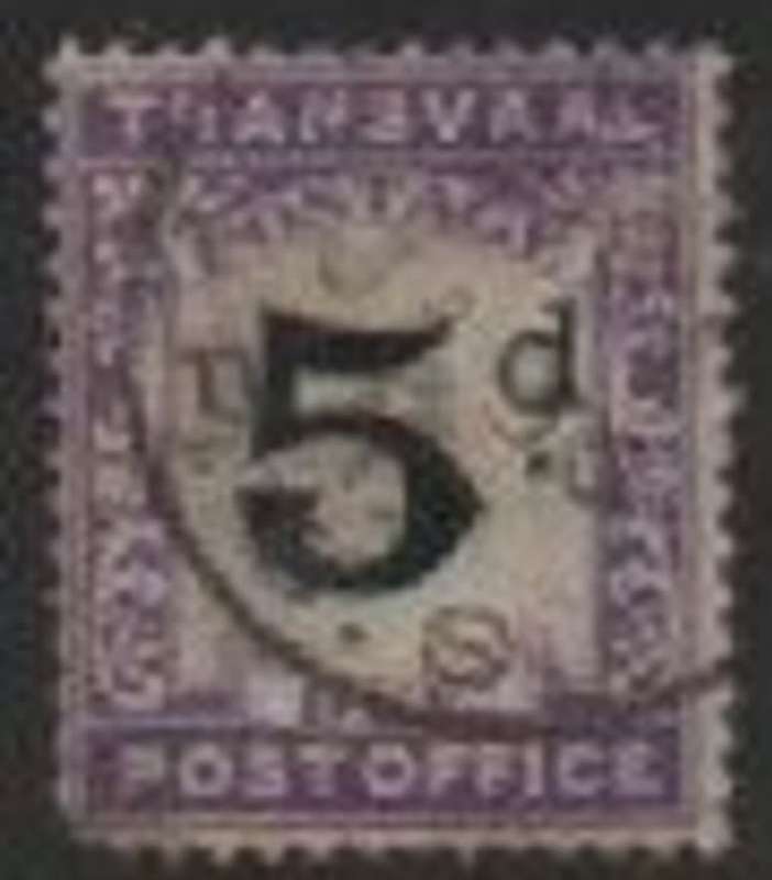 S.Africa, Transvaal, EVIIR, 1907, Postage Due 5d, used