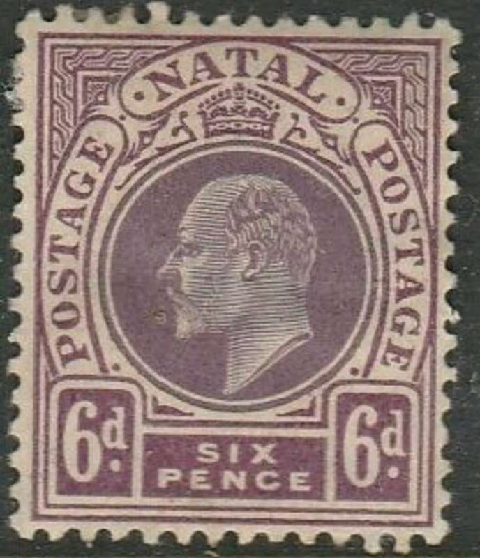 South Africa, Natal, EVIIR, 1908, 6d dull & bright purple, MH *