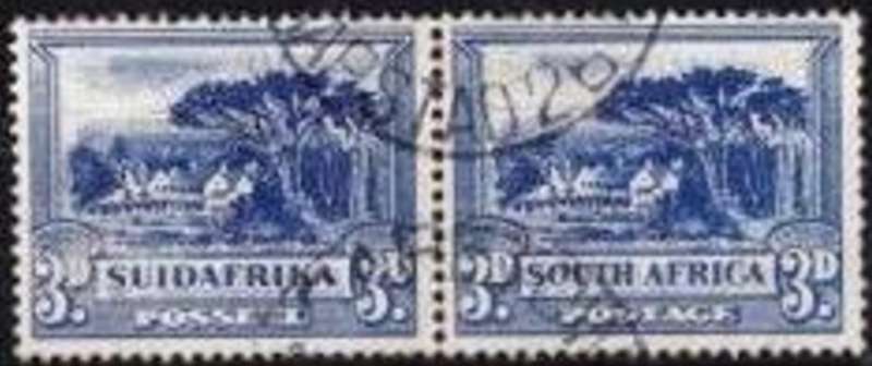 South Africa, 1933, Pretoria printing, 3d, blue, inverted watermark used