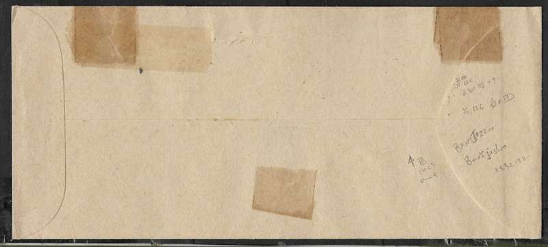 South Africa GVIR, 1/2d, `arrow` marginal block of 8, used on cover BANTJESLOO 23 XII 48