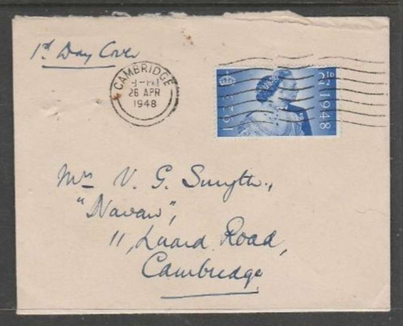 Great Britain, GVIR 1949 Royal Silver Wedding, 1/2dd CAMBRIDGE 26 APR 1948 c.d.s.,