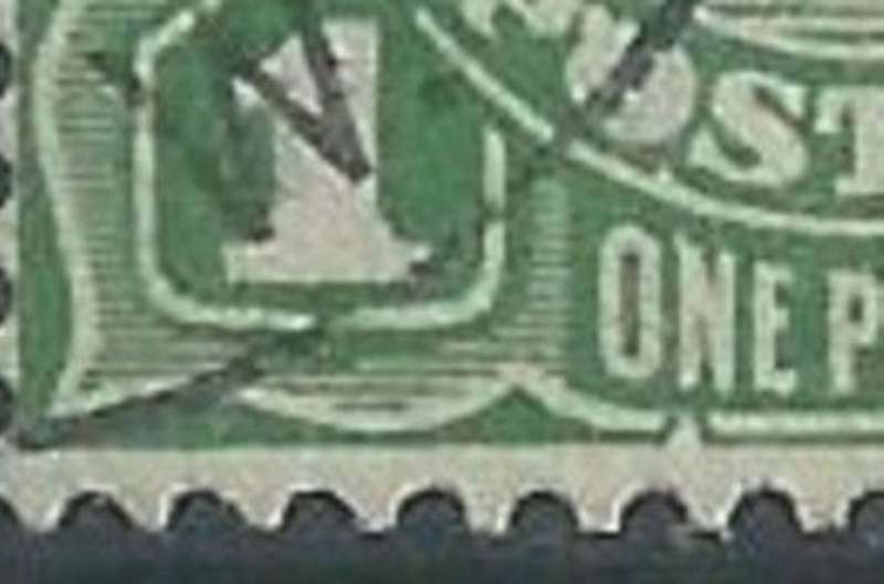 Australia, GVR, Heads, 1924, 1d sage-green, secret mark, used