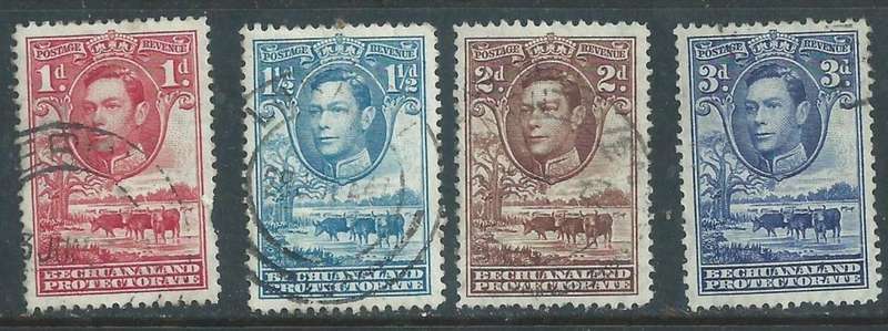 Bechuanaland, GVR, 1938, 1d - 3d, used