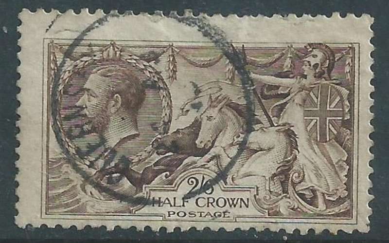 Great Britain, GVR, 1913, 2`6, seahorses, Waterlow ptg, used