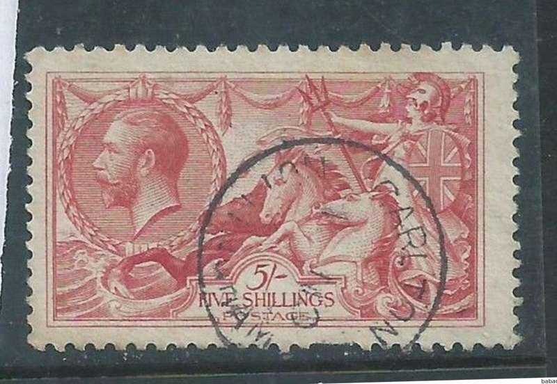 Great Britain GVR, 1919, 5/ rose red, Bradbury Wilkinson printing, used