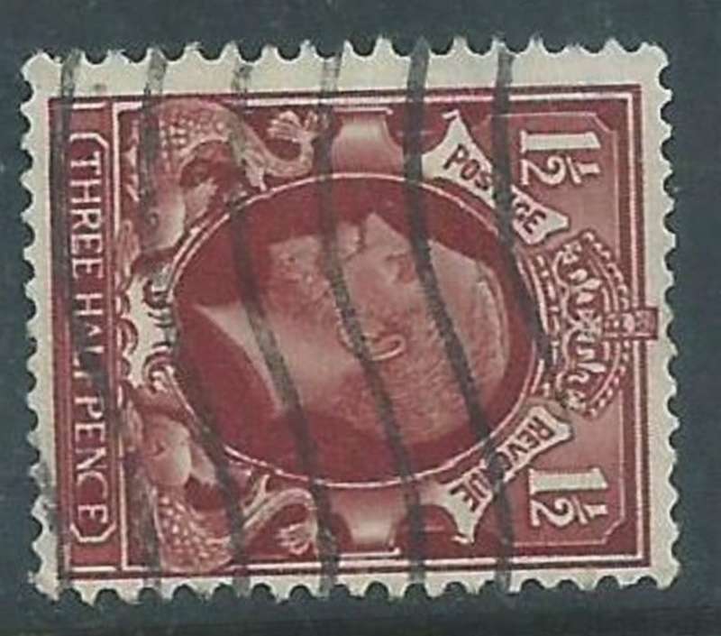 Great Britain, GVR, 1934, 1 1/2d, sideways watermark, used