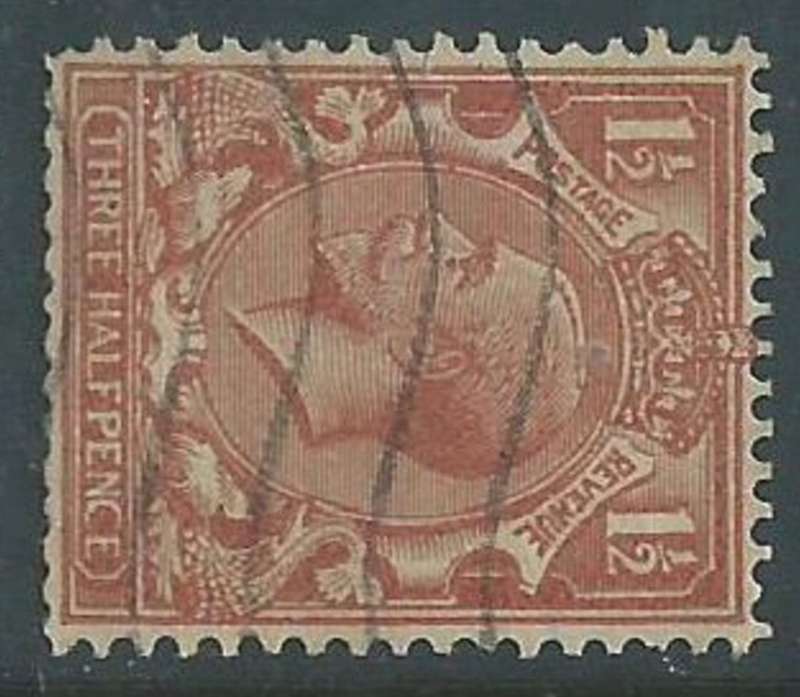 Great Britain, GVR, 1924, 1 1/2d, sideways watermark, used