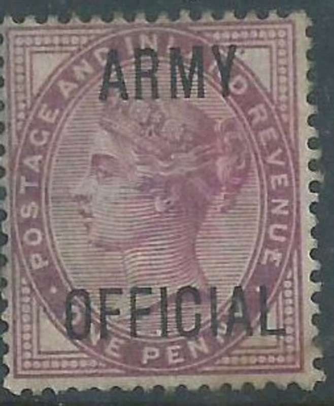 Great Britain, VRI, 1896, Army Official, 1d, MH *