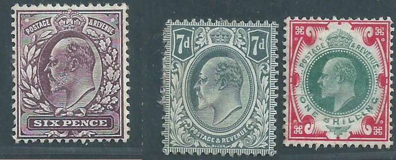 Great Britain, EVIIR, 6d, 7d, 1/ MH *