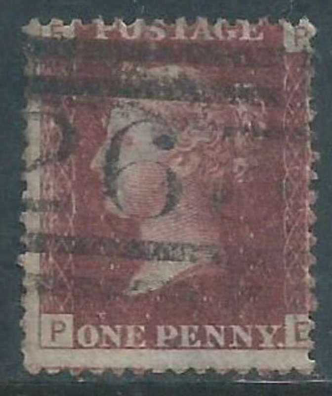 Great Britain, VRI, 1858 -79, 1d red-brown, perforated, Plate 162 used,
