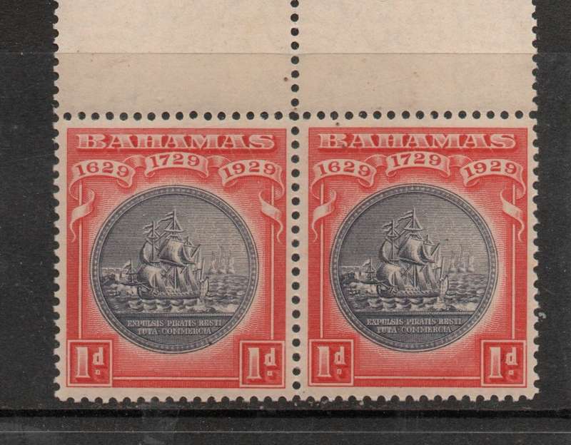 Barbados 1930, 1d, pair with selvedge, MNH **
