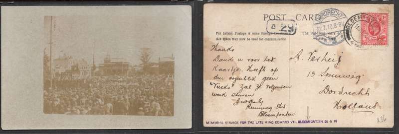 O.R.C.  Memorial Service forEVIIR, BLOEMFONTEIN 11 JY 10 .> DORDRECHT Holland