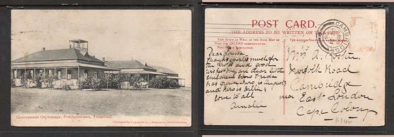 S.Africa Government Orphanage Potchefstroom > CAMBRIDGE OC 21 09 (arrival)