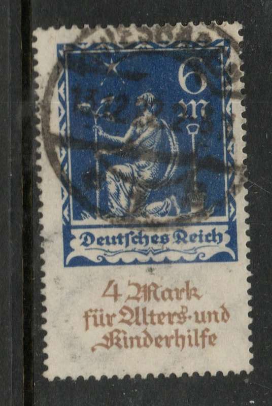 Germany, 1922, 6pf +4 pf charity, used