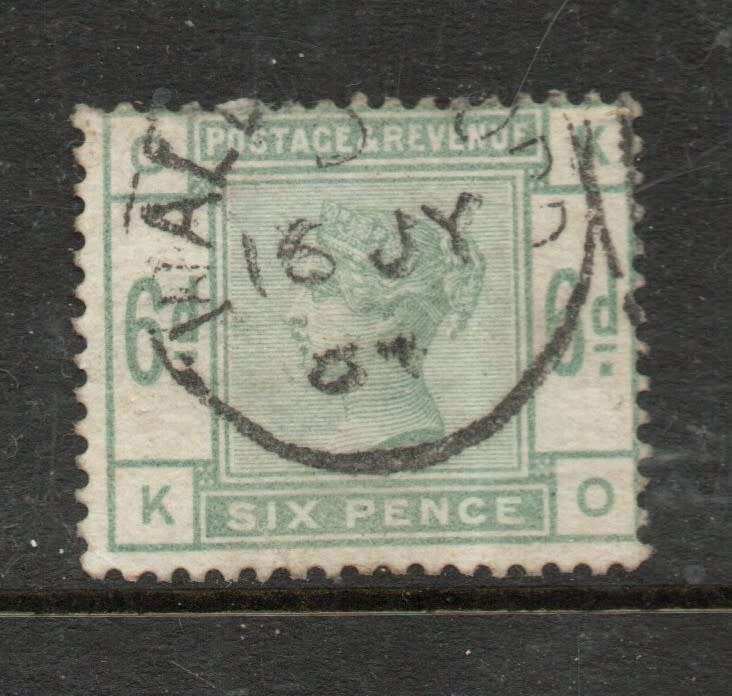 Great Britain, VRI, 1883 6d green, good used