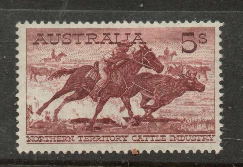 Australia, 1964, 5/- horse racing,, white paper, MH *