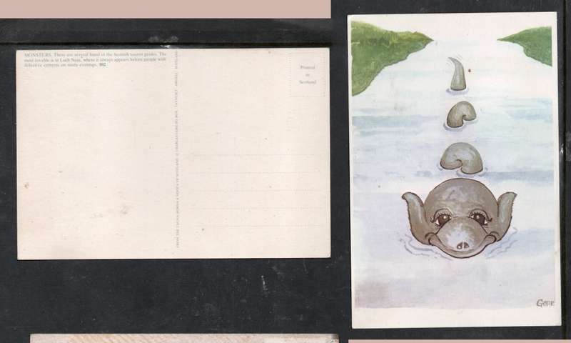 Humour / Scotland, Loch Ness Monster `Nesssie`, unused, modern