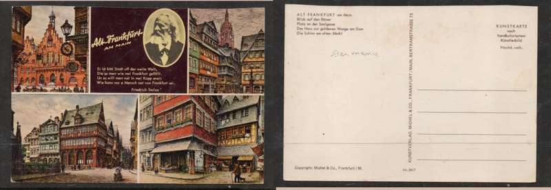 Germany, Frankfurt am Main, multiview with Frederich Stolze, unused