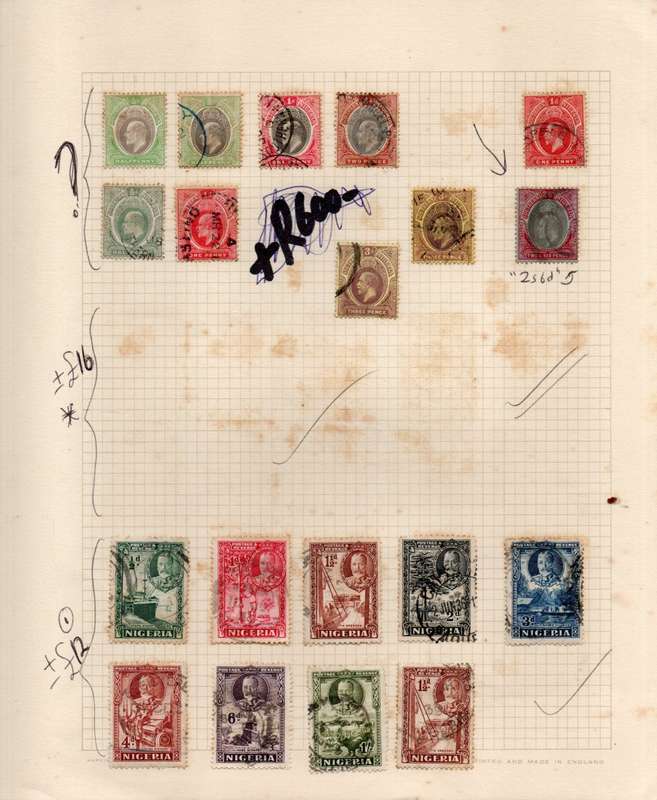 Nigeria, EVIIR, GVR, on pages, used, mixed condition