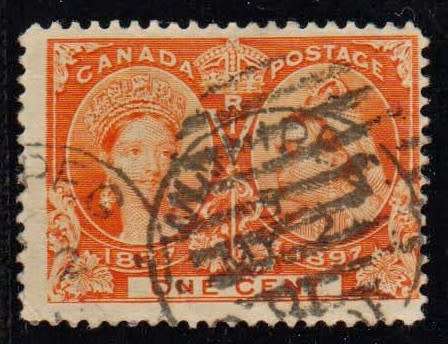 Canada, VRI, 1897 Jubilee, 1c orange, used