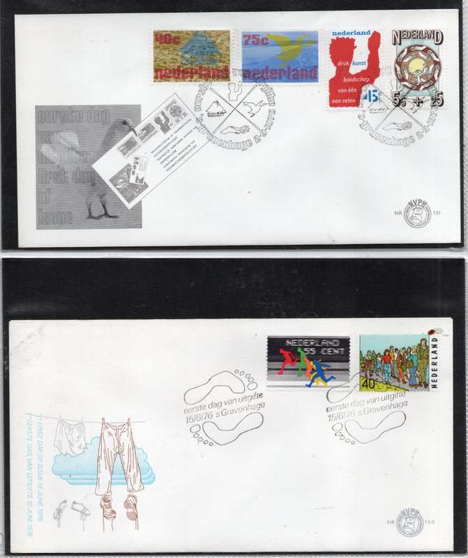 Netherlands, 1970s, 30 First Day Covers