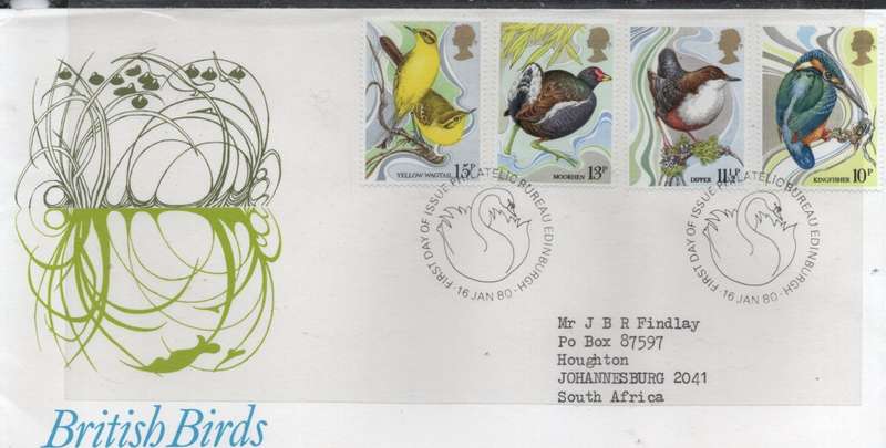 Great Britain EIIR FDCs, 1979, Police, Christmas, 1980 Birds, 1