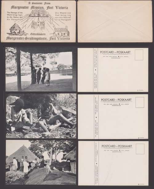 Rhodesia Morgenster Mission Fort Victoria 3 Photo Postcards in envelope