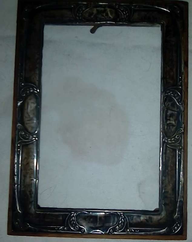Sterling silver mounted frame, photo of lady
