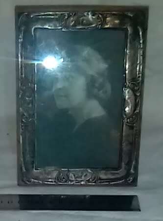 Sterling silver mounted frame, photo of lady