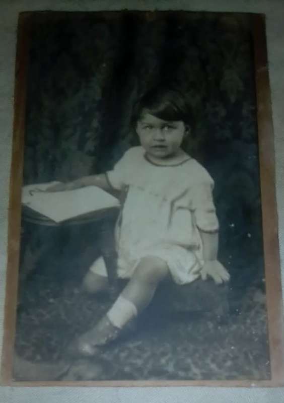 Sterling silver  frame, photo of young child