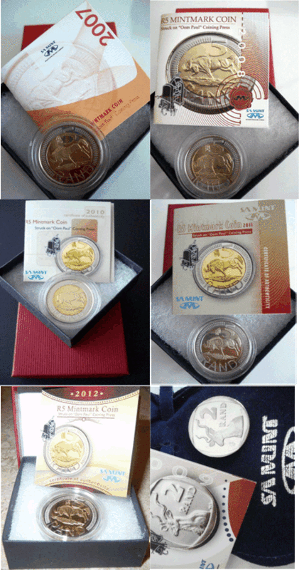 PRICE DROP - 2007-2012 South African - Oom Paul Series + all COA's