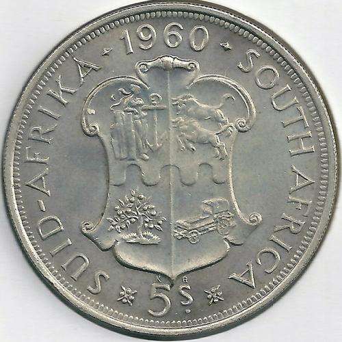 SOUTH AFRICA UNION 1960 "5 SHILLINGS" - AU - ERROR