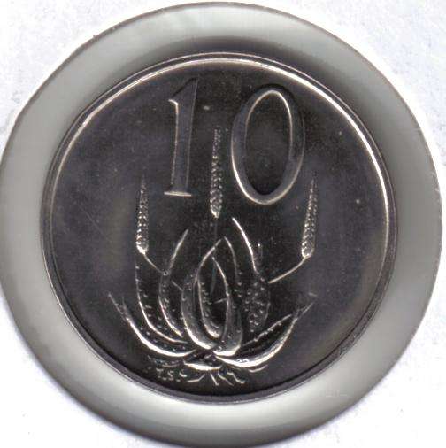 1971 South Africa Nickel 10c - PRF