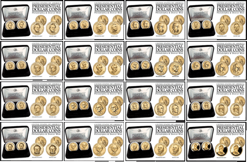 "NEW STOCK" - 2008 - 2010 PRESIDENTIAL $1 COIN SETS - ISSUES #01-16