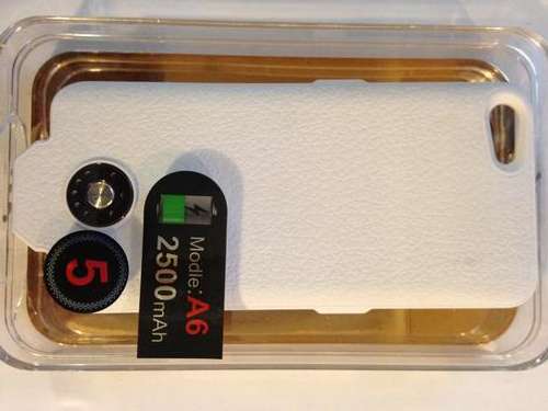 2500mAh Black or White Ultra Slim External Backup Battery Charger for iPhone 5